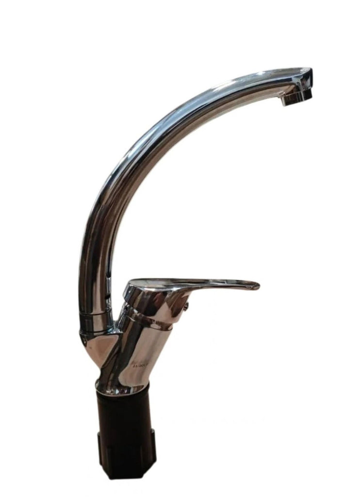 Damla MI-304 Turkish kitchen sink mixer, single lever, high spout, polished chrome | خلاط مطبخ داملا MI-304 تركي بمقبض واحد وفوهة مرتفعة وكروم لامع