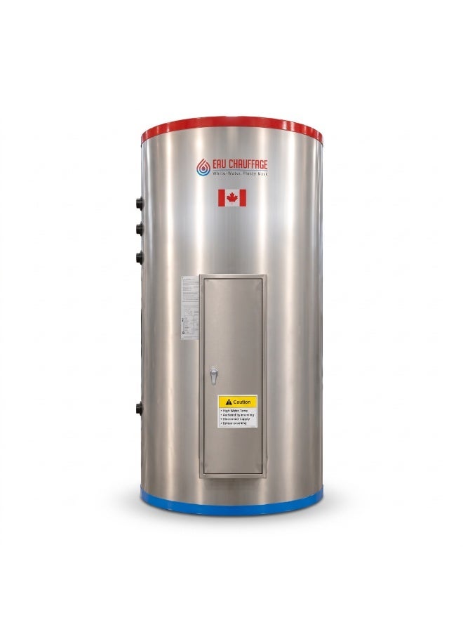 Commercial and industrial central electric water heater, 500L capacity, 36kW, stainless steel with built-in control panel | سخان مياه كهربائي مركزي تجاري وصناعي سعة 500 لتر وقدرة 36 كيلوواط