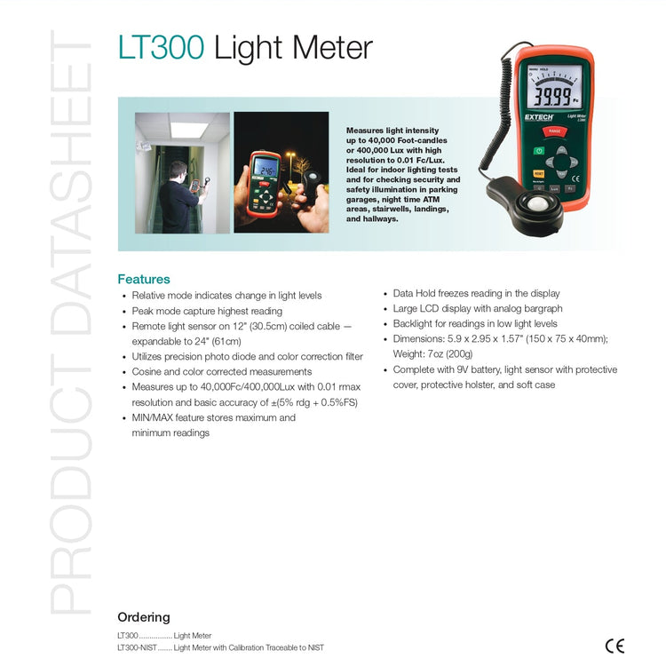 جهاز قياس شدة الإضاءة | Extech Light Meter