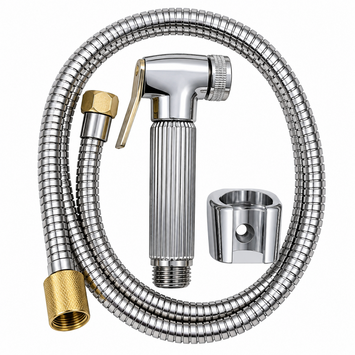 Handheld Bidet Sprayer Set with Flexible Hose | طقم شطاف يدوي مع خرطوم مرن