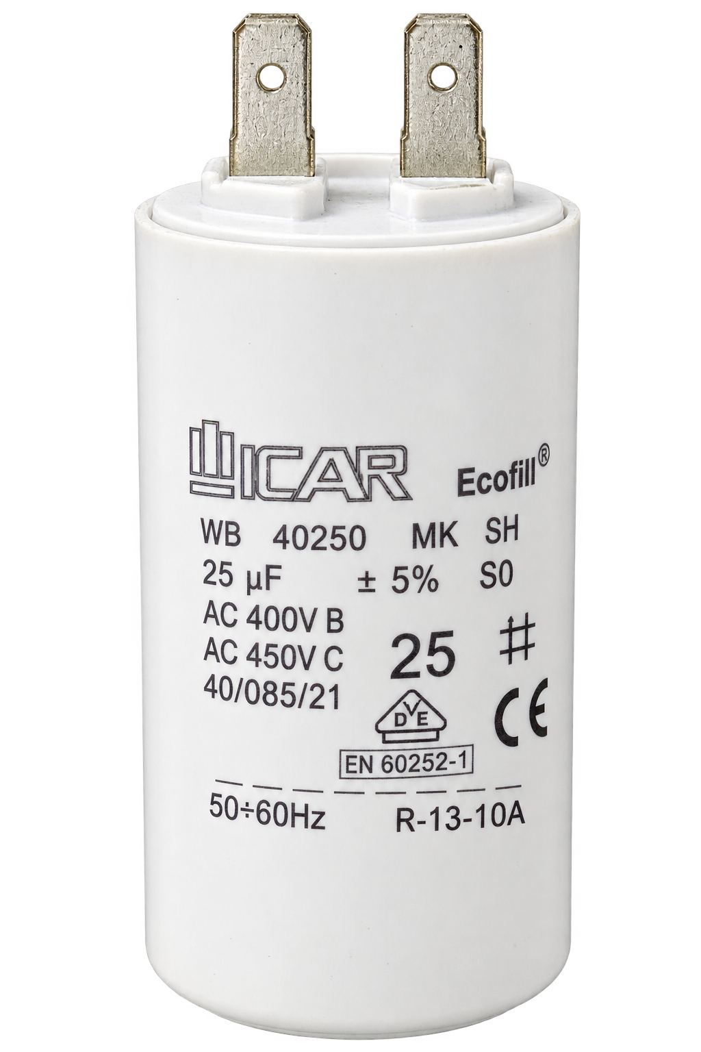 ICAR Ecofill WB 40250 25µF 400V 450V capacitor