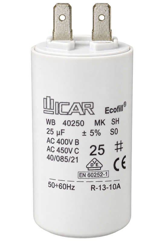 ICAR Ecofill WB 40250 25µF 400V 450V capacitor