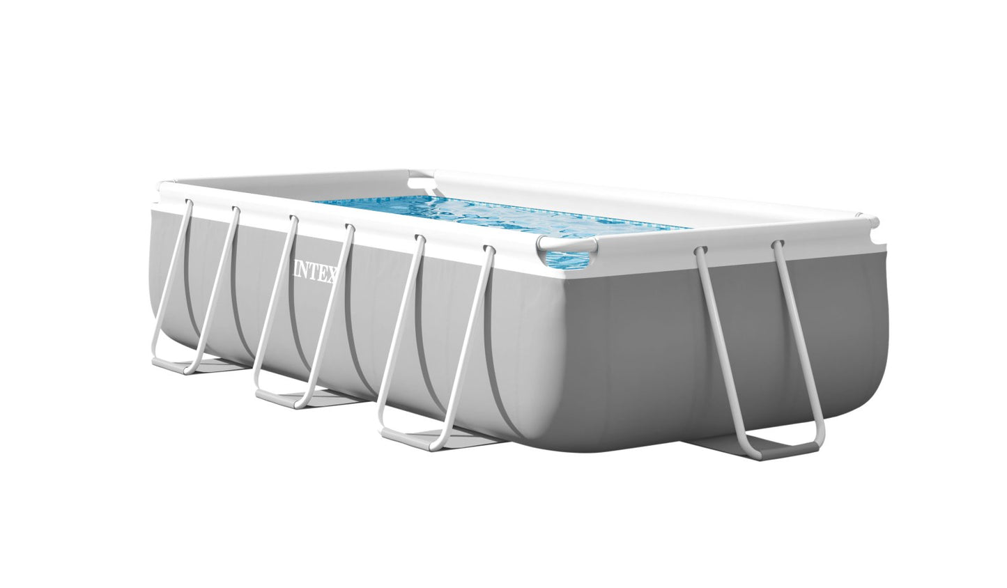 مجموعة حمام سباحة مستطيل بإطار بريزم 3 × 1.75 × 0.8 متر إنتكس | Intex Prism Frame Rectangular Pool Set 3m x 1.75m x 0.8m INT26784