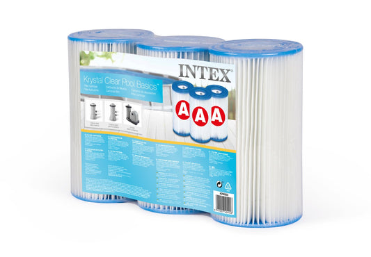 خرطوشة فلتر A حزمة ثلاثية إنتكس | Intex Filter Cartridge Type A Tri Pack INT29003