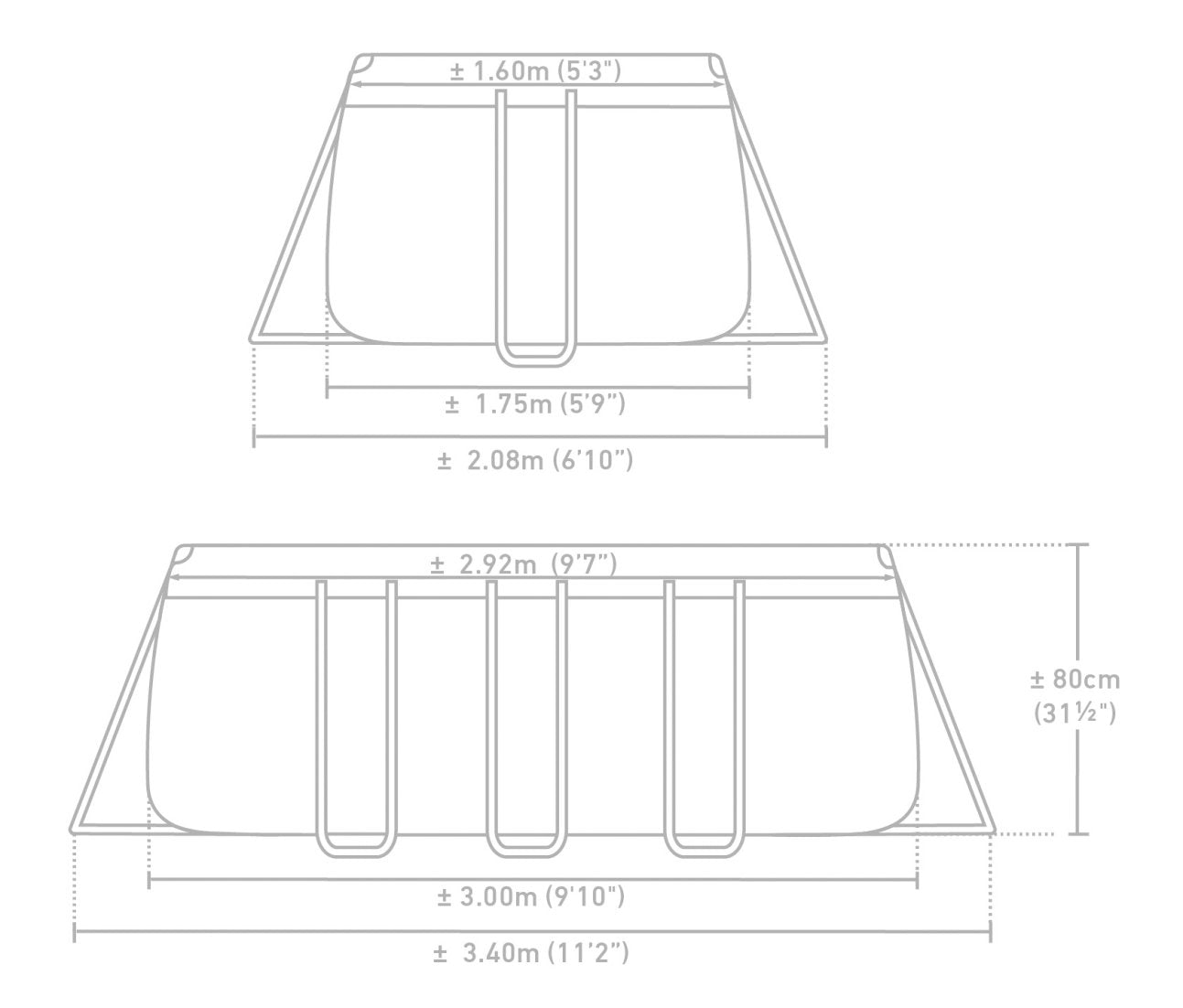 مجموعة حمام سباحة مستطيل بإطار بريزم 3 × 1.75 × 0.8 متر إنتكس | Intex Prism Frame Rectangular Pool Set 3m x 1.75m x 0.8m INT26784