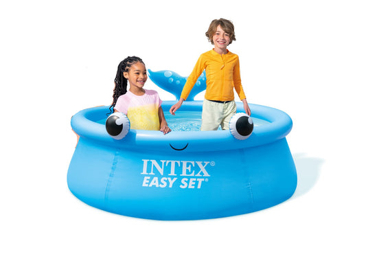 مسبح إيزي سيت جولي ويل 1.83 متر × 51 سم إنتكس | Intex Jolly Whale Easy Set Pool 1.83m x 51cm INT26102