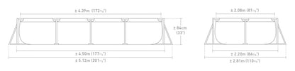 حمام سباحة مستطيل بإطار معدني للأعمار 6 سنوات فأكثر إنتكس | Intex Rectangular Frame Pool Ages 6+ INT28273
