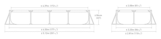 حمام سباحة مستطيل بإطار معدني للأعمار 6 سنوات فأكثر إنتكس | Intex Rectangular Frame Pool Ages 6+ INT28273