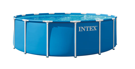 مجموعة حمام سباحة بإطار معدني 15 قدم × 48 بوصة إنتكس | Intex Metal Frame Pool Set 15ft x 48in INT28242