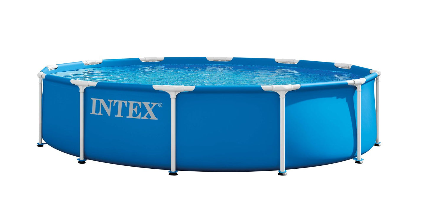 مجموعة حمام سباحة بإطار معدني 12 قدم × 30 بوصة إنتكس | Intex Metal Frame Pool Set 12ft x 30in INT28212