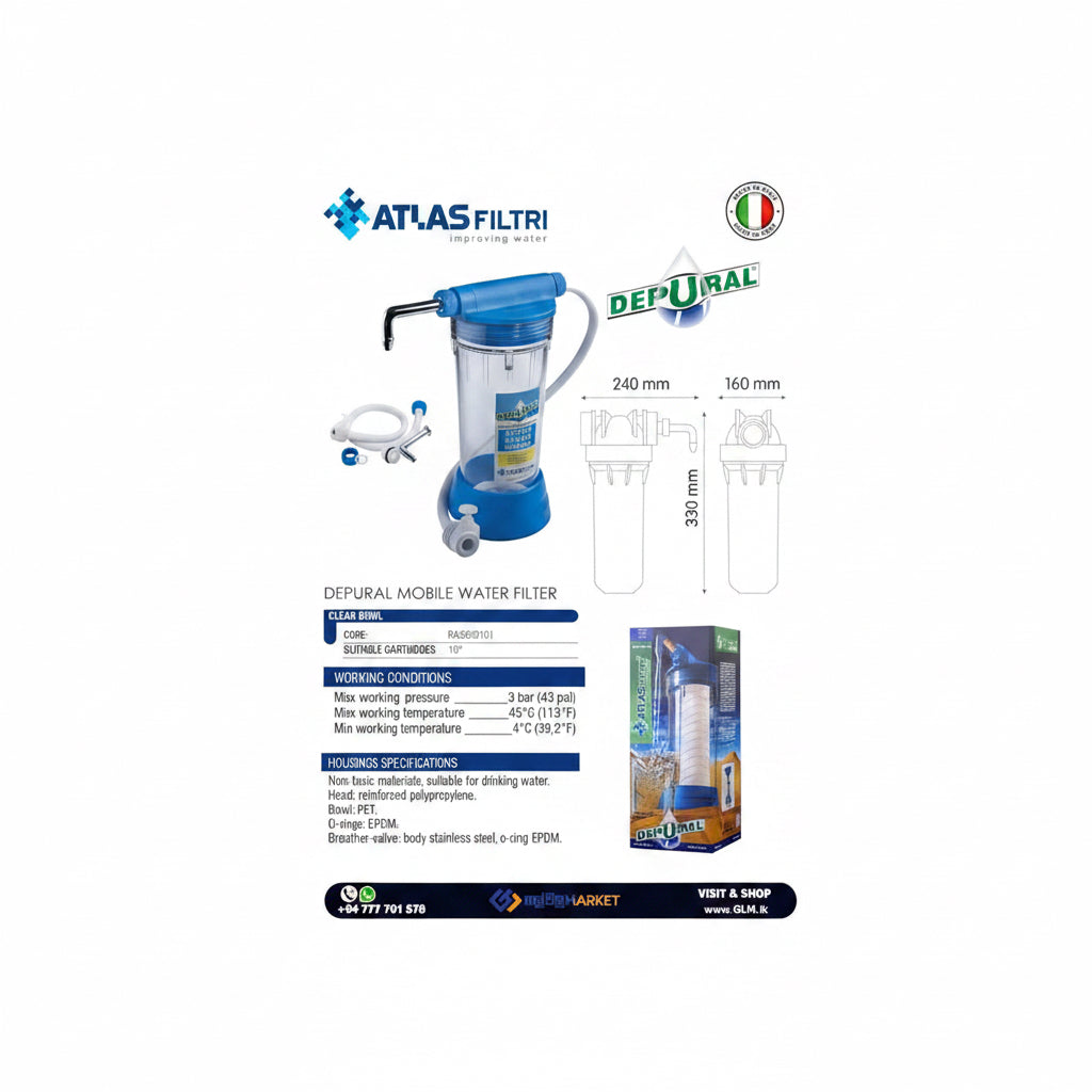 فلتر مياه Atlas مرحلة واحدة | Atlas Single-Stage Water Filter