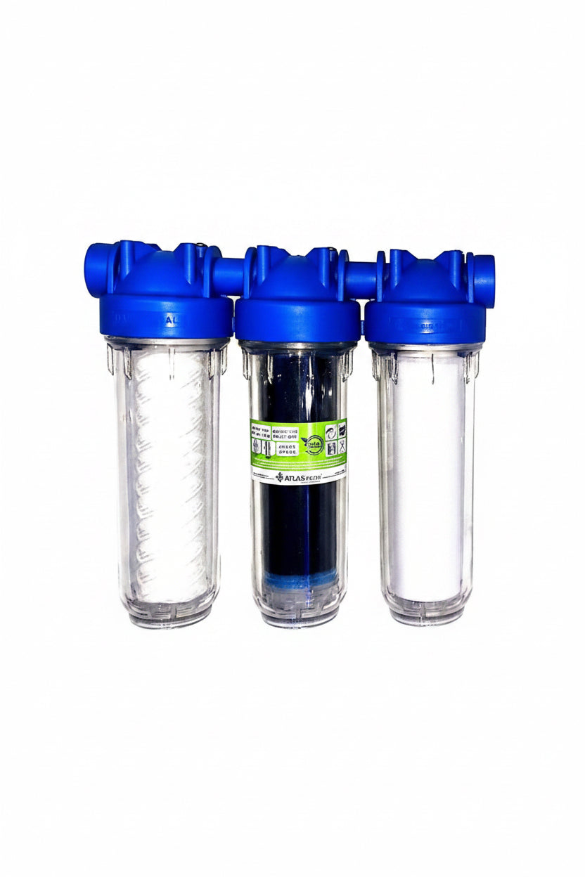 فلتر مياه Atlas إيطالي 3 مراحل 10 بوصة | Atlas Italy 3-Stage Water Filter 10 Inch