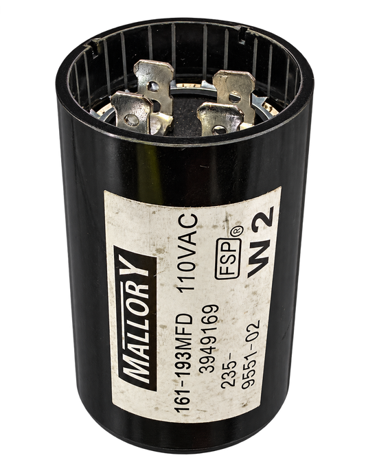 Mallory 161-193 MFD 110VAC motor start capacitor