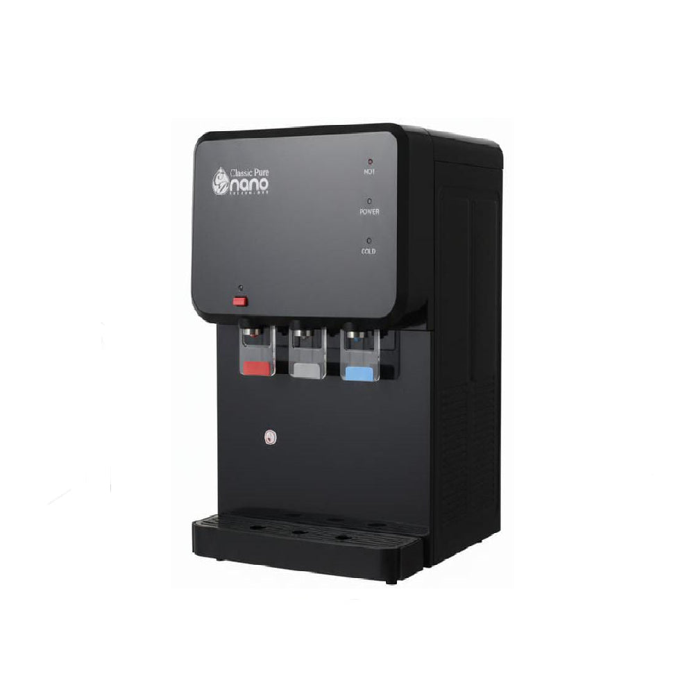 برادة مياه Nano بخزان داخلي 3 صنابير أسود | Nano Water Cooler with Internal Tank 3 Taps Black