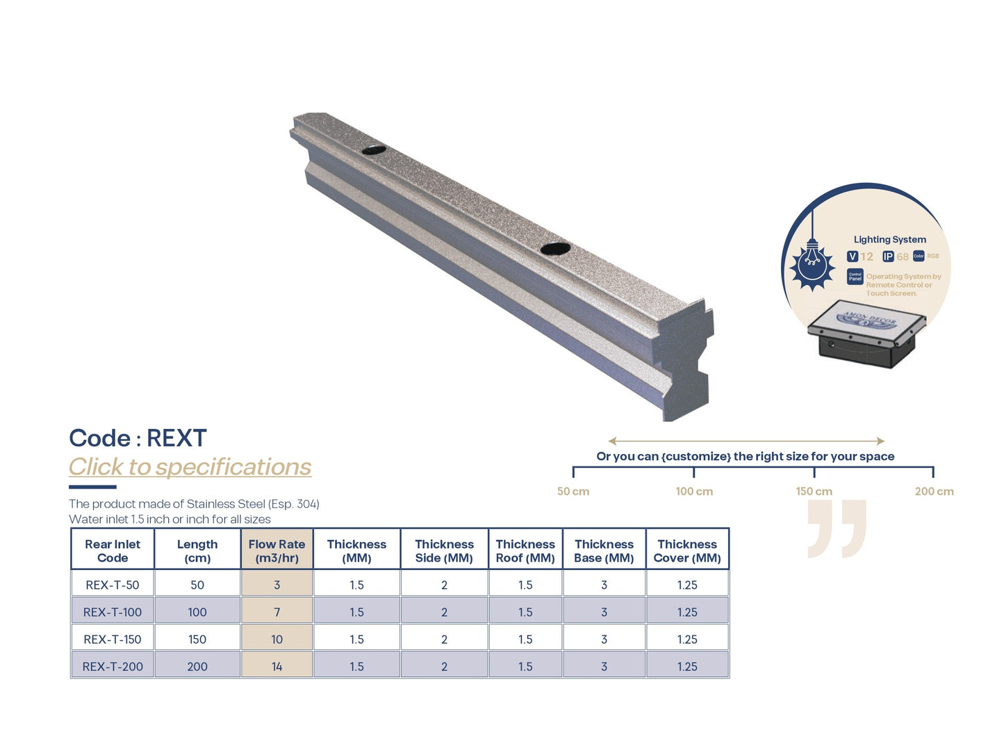 REX TUBE شلال مائي موديل
