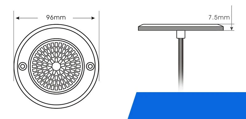 كشاف فلات RGB للمسابح –  10 واط